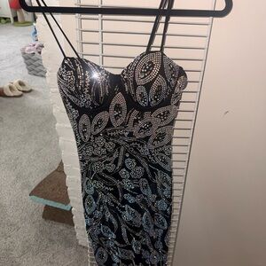 Elegant Black and Silver Women's Dress